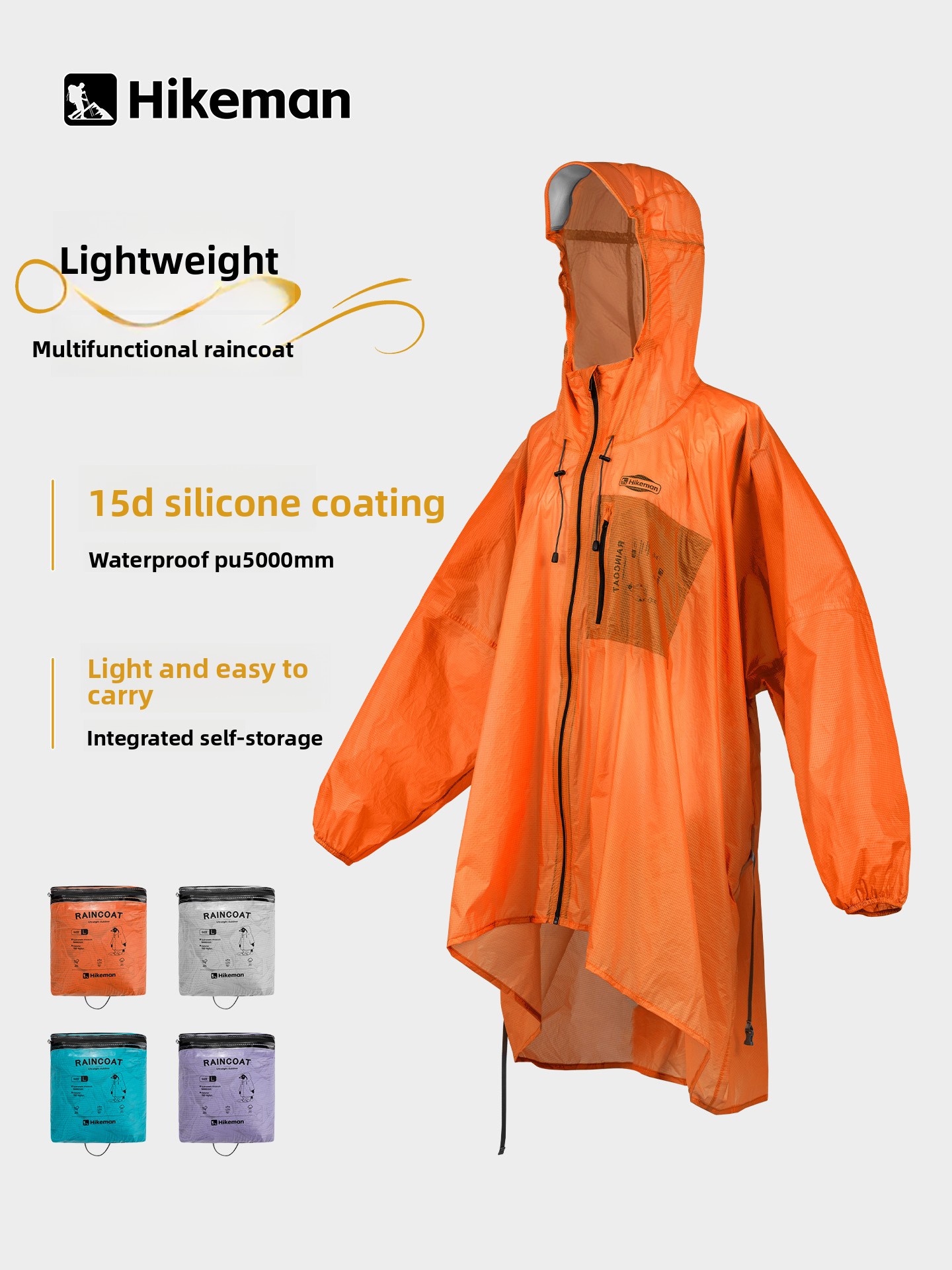 Fishing Rain Suit - Hafif Tek Parça Fermuarlı ve Kollu
